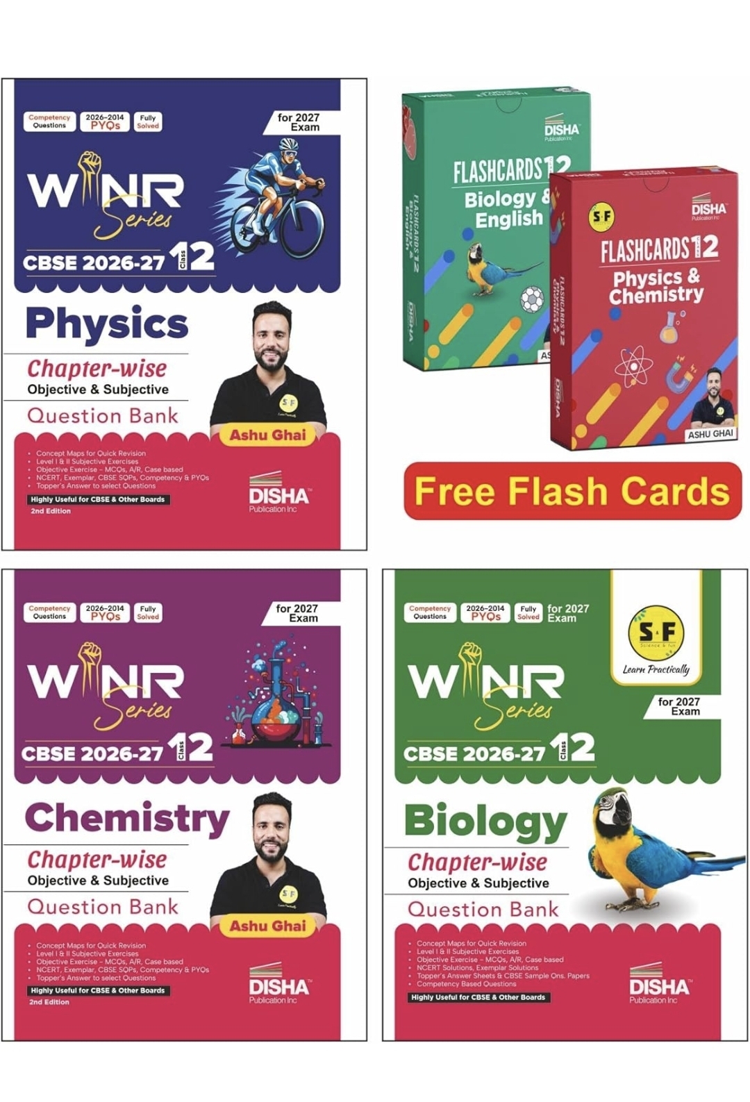 Combo (3 Books) WINR Series CBSE 2026-27 Class 12 Physics, Chemistry & Biology
