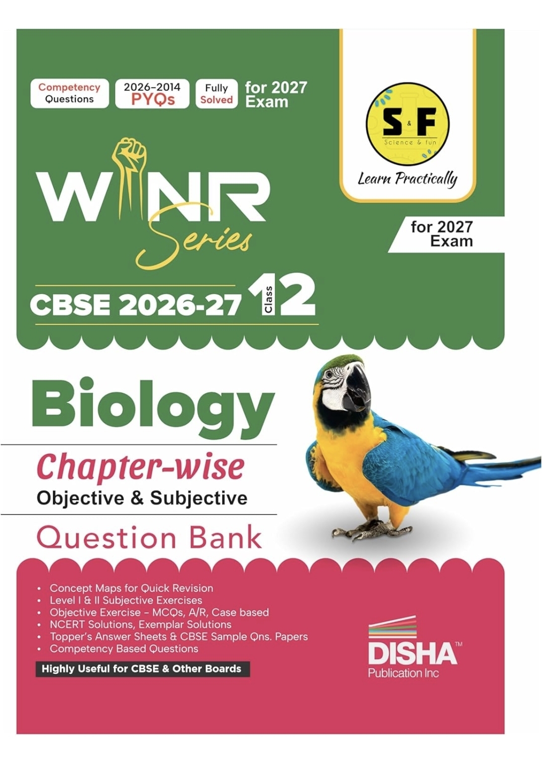 WINR Series CBSE 2026-27 Class 12 Biology Chapter-wise Objective & Subjective Question Bank