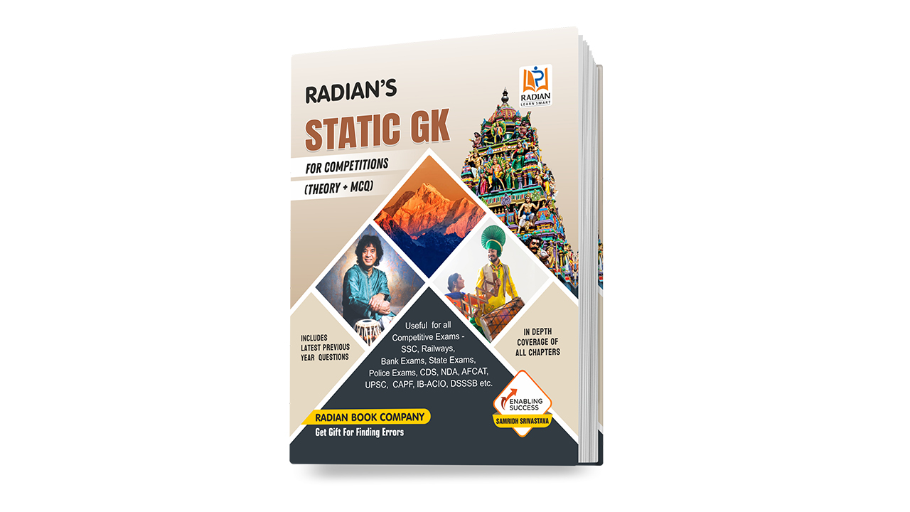 Static GK(General Knowledge) Theory + MCQ Book 2025 in English for Competitions with Latest PYQ
