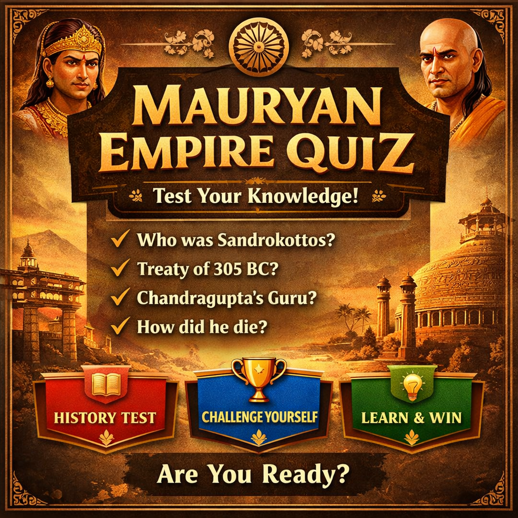 Mauryan Empire Quiz (Ancient History)