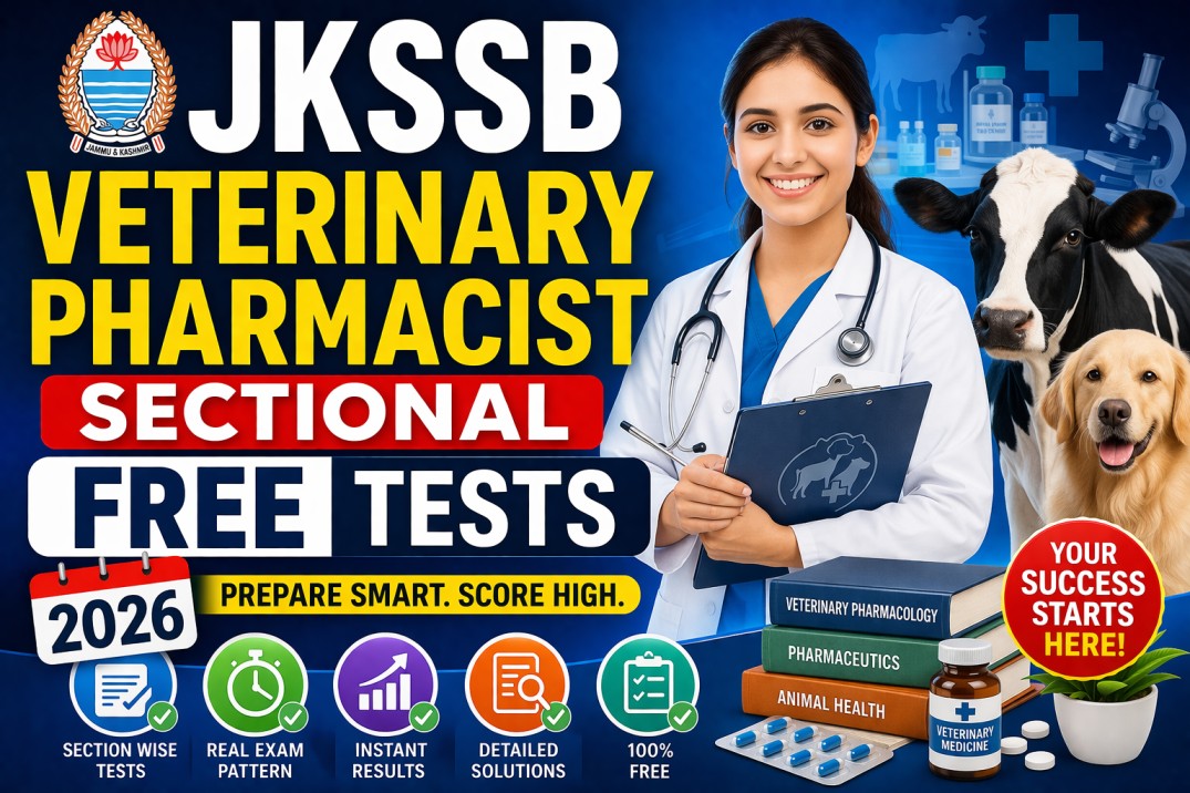 JKSSB Veterinary Pharmacist Sectional Free Tests 2026