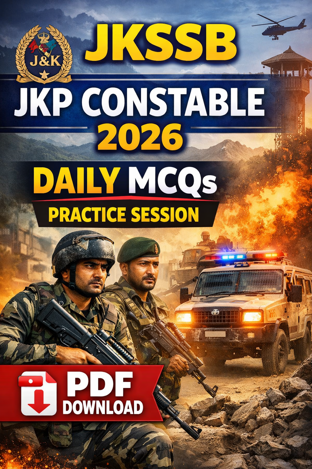 JKSSB JKP Constable 2026 daily mcqs practice session pdf download