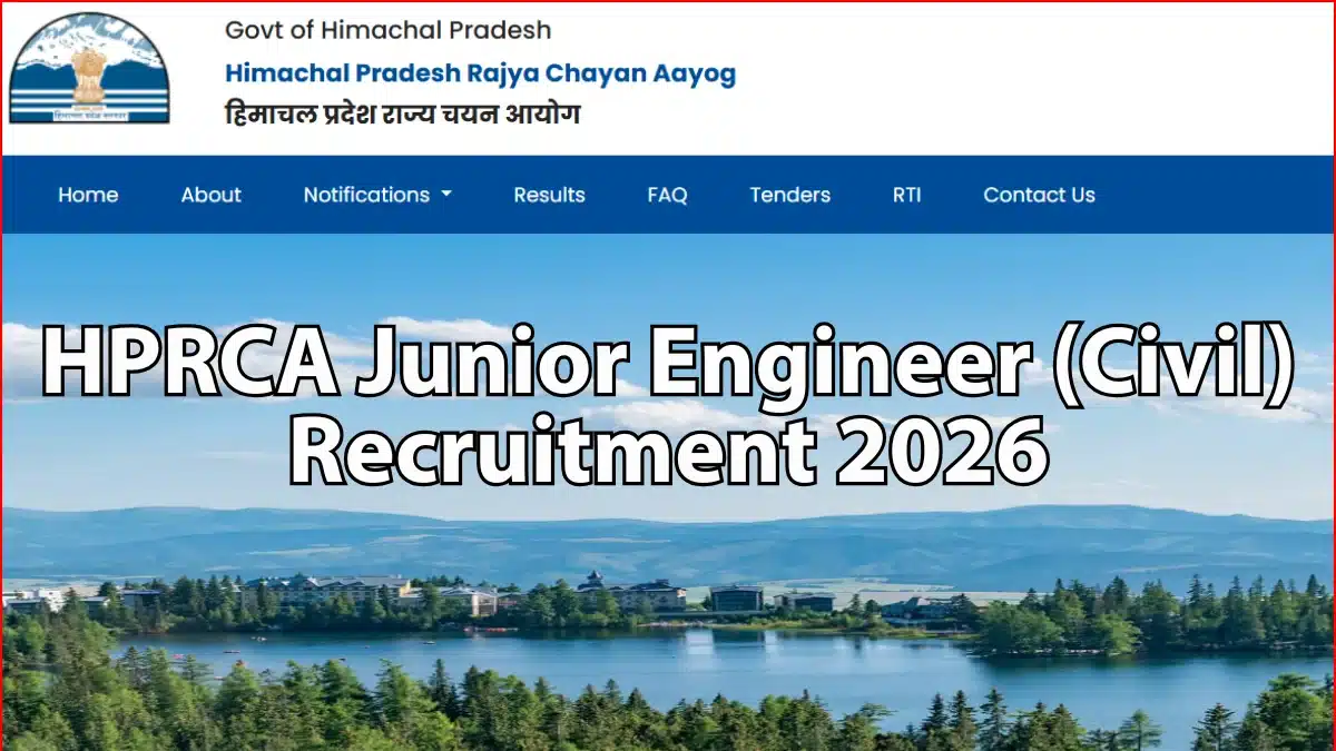 HPRCA JE Recruitment 2026 for 149 Junior Engineer (Civil) Posts