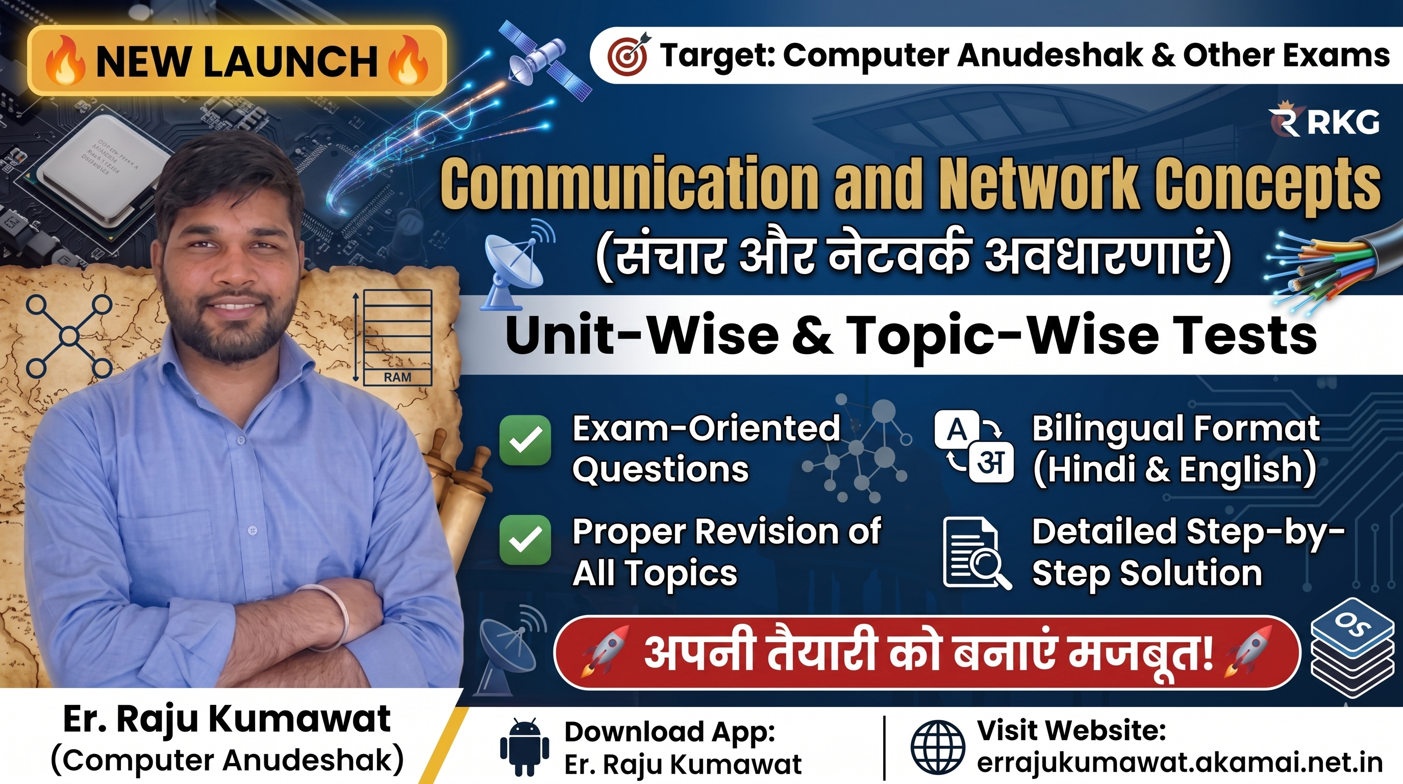 Communication & Network Concepts Test Series |Master Test Series: Unit-Wise & Topic-Wise| Computer Instructor | Er. Raju Kumawat Er. Raju Kumawat