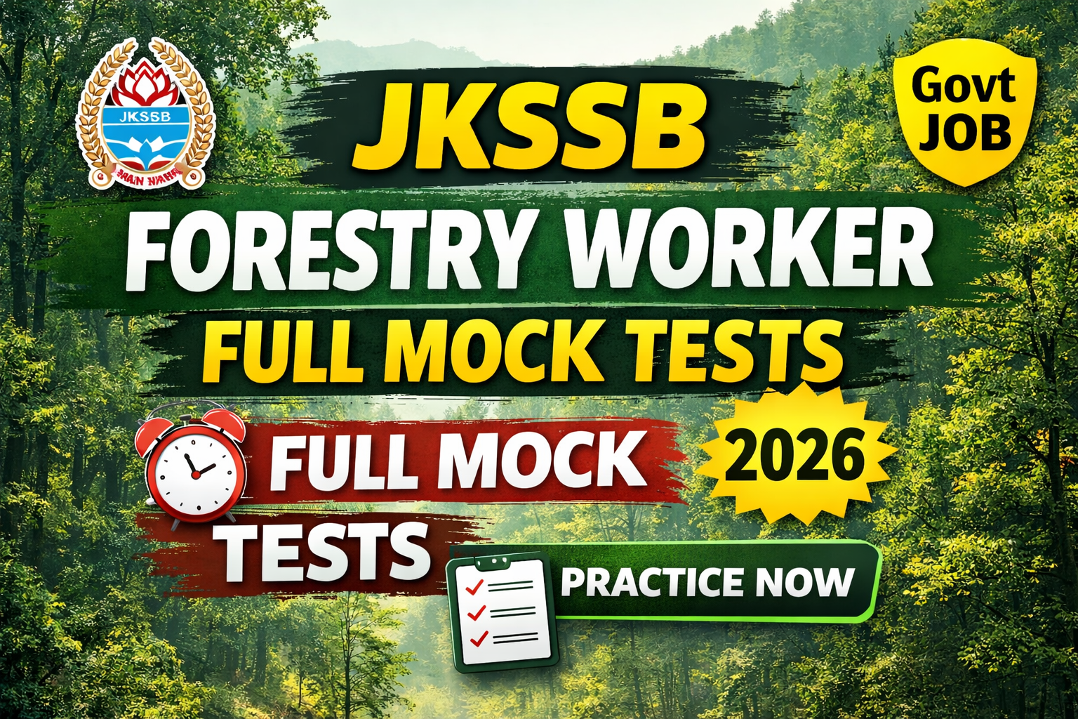 JKSSB Forestry Worker Full Mock Test 2026