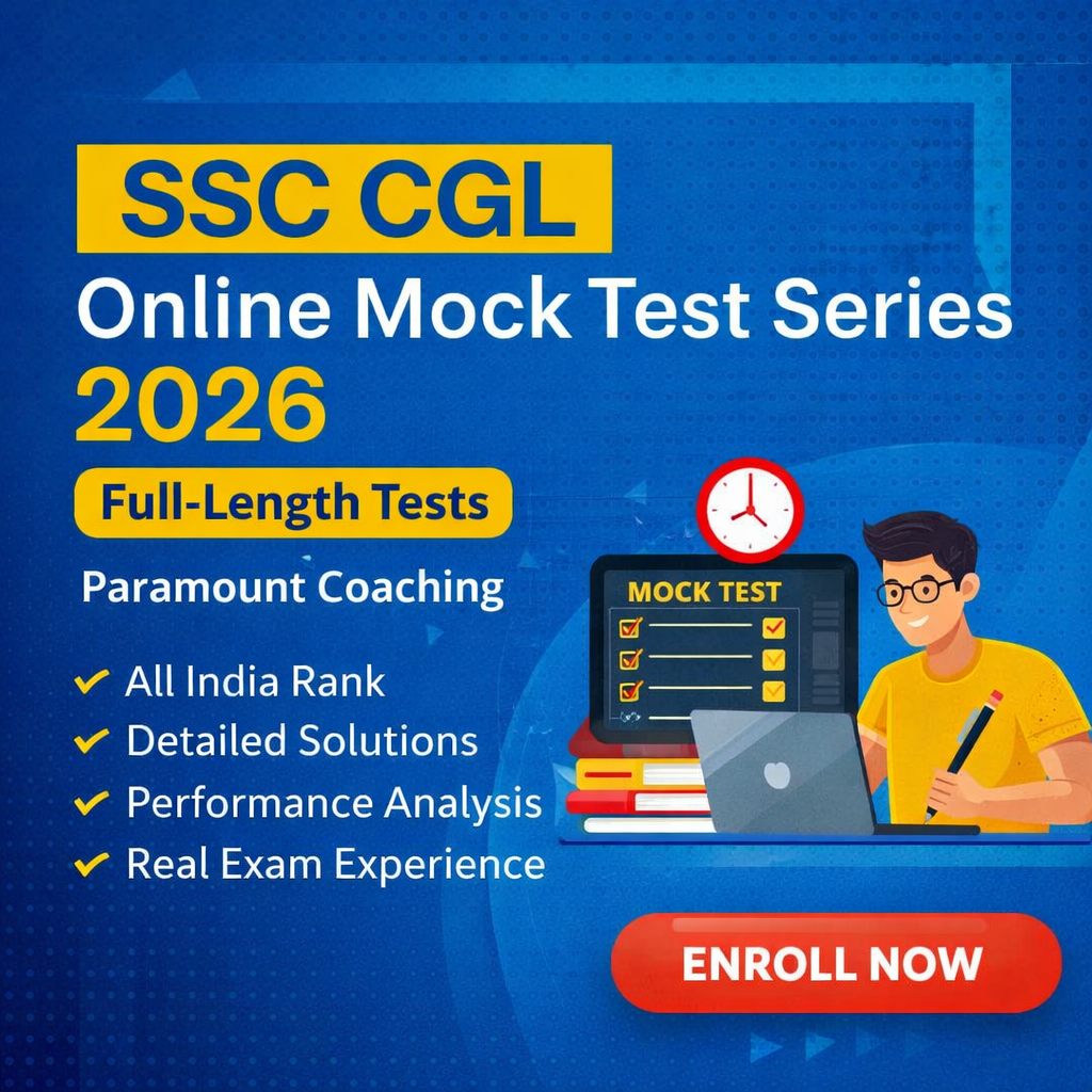 SSC CGL Tier-2 Online Mock Test Series | Paramount Coaching