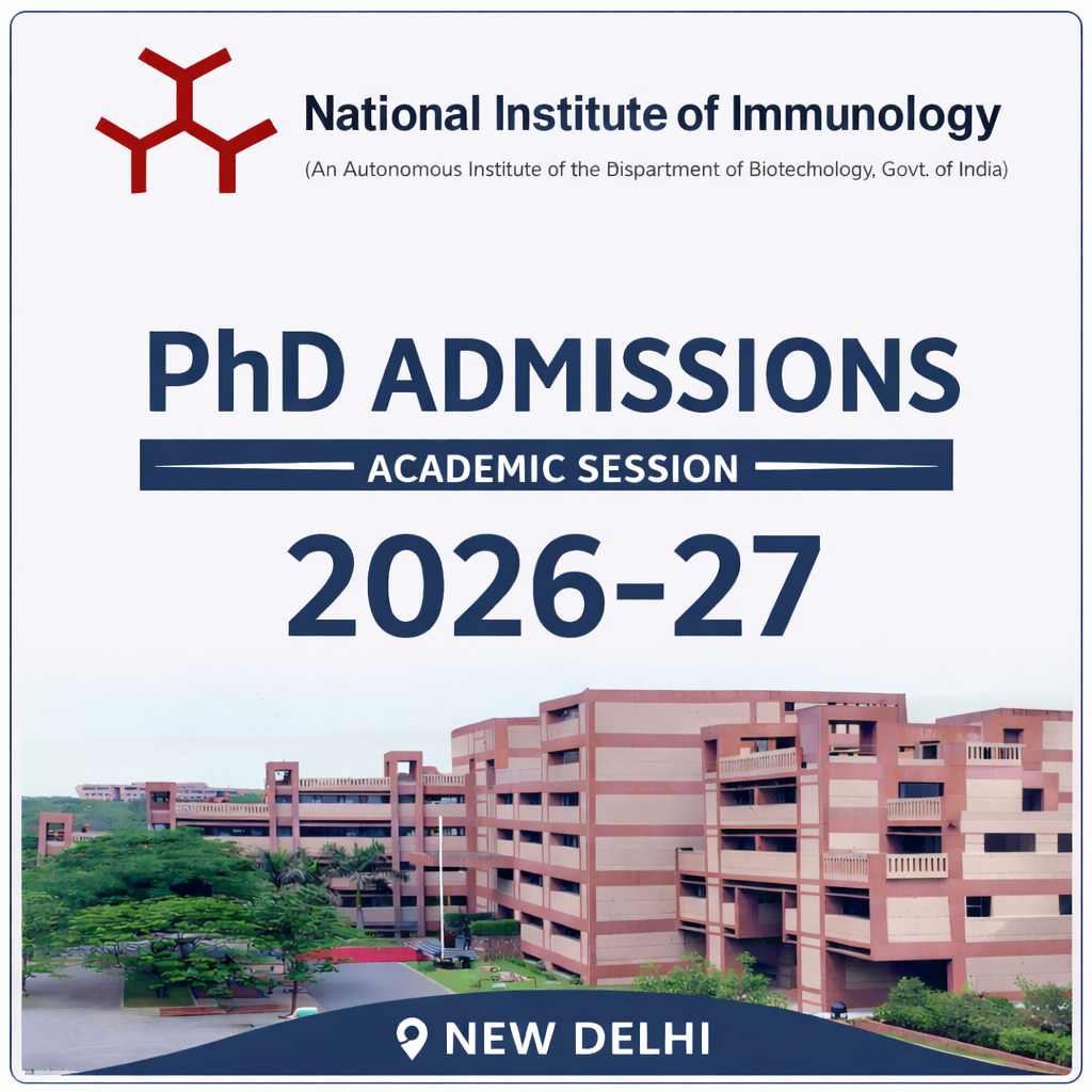 NII Ph.D NEW DELHI 2026-27
