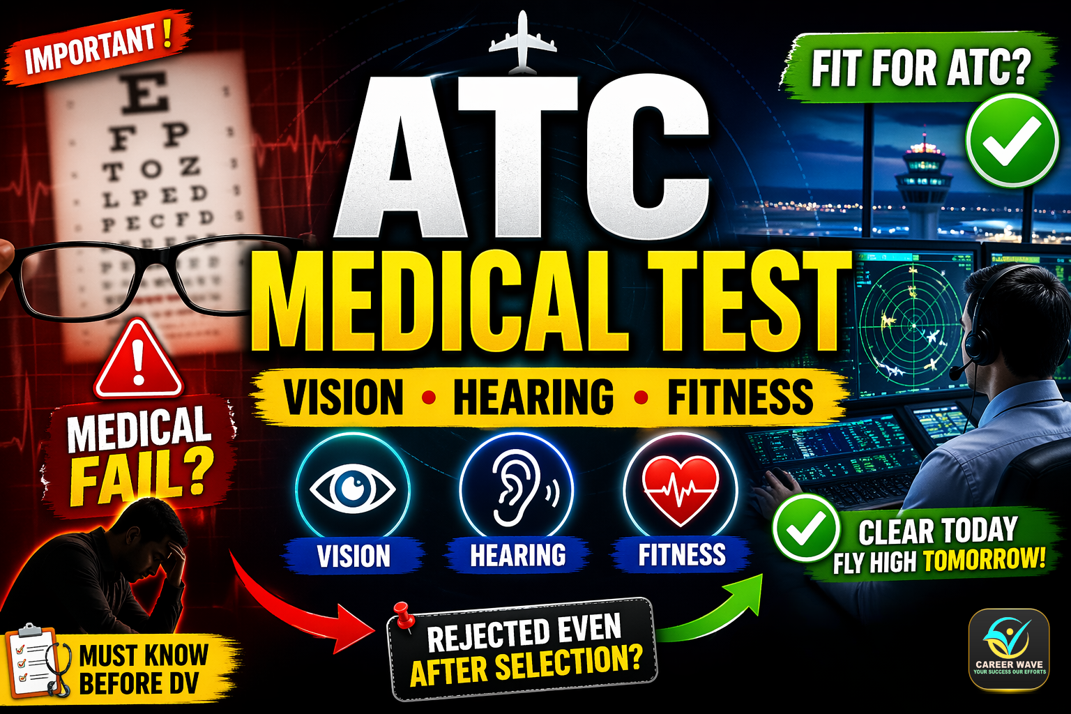 Medical Test Requirements for AAI ATC: Vision, Hearing & Fitness Complete Guide | Career Wave