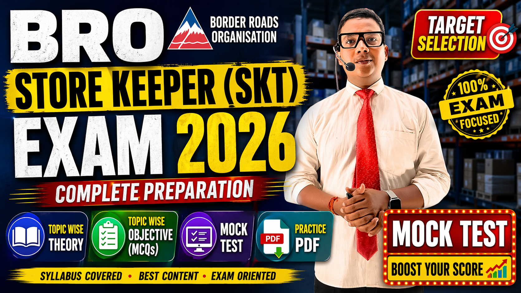 BRO Store Keeper (SKT) MOCK TEST