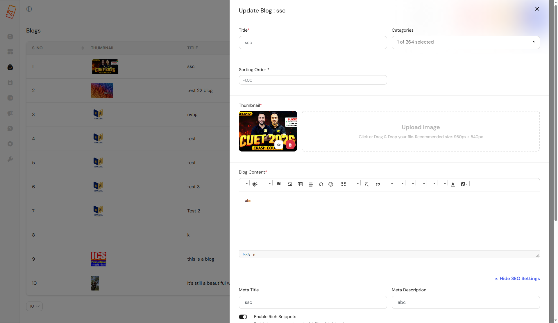 new ssc ui