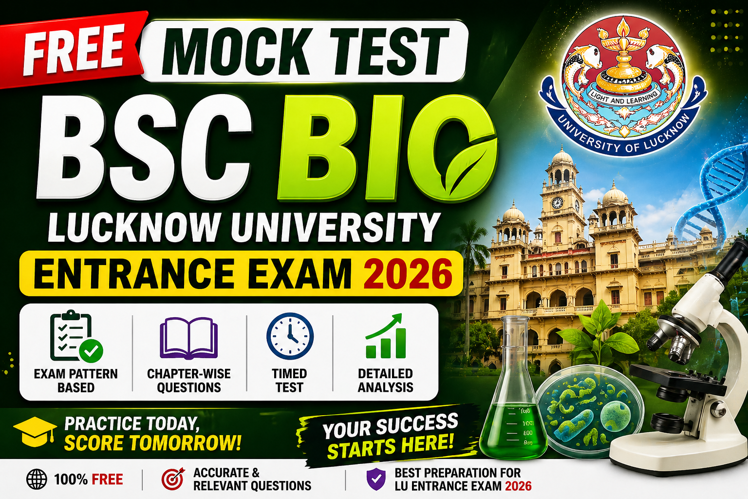 Free Mock Test B.Sc Bio