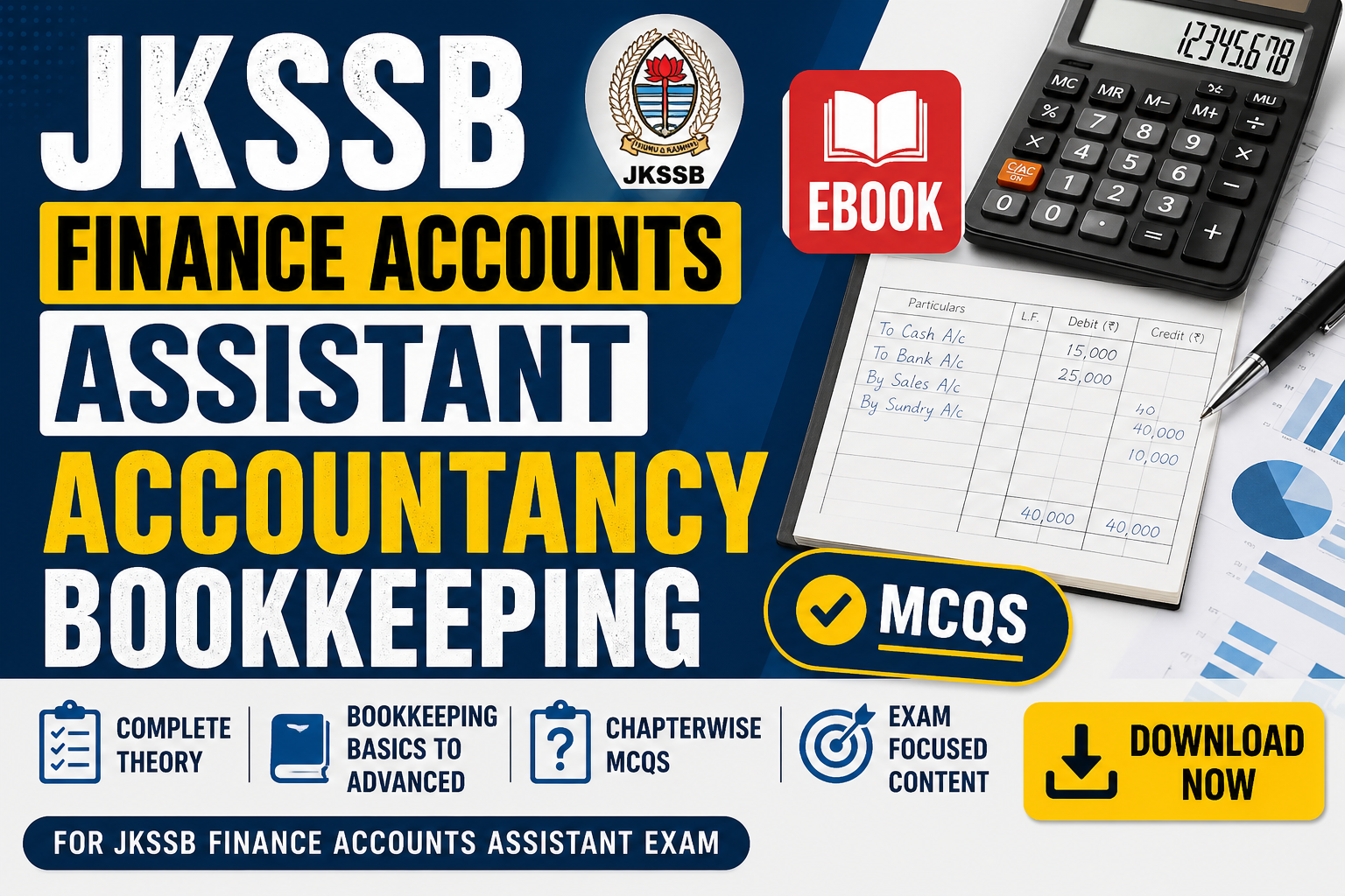 JKSSB Finance Accounts Assistant Accountancy Bookkeeping Ebook with MCQs Download 2026
