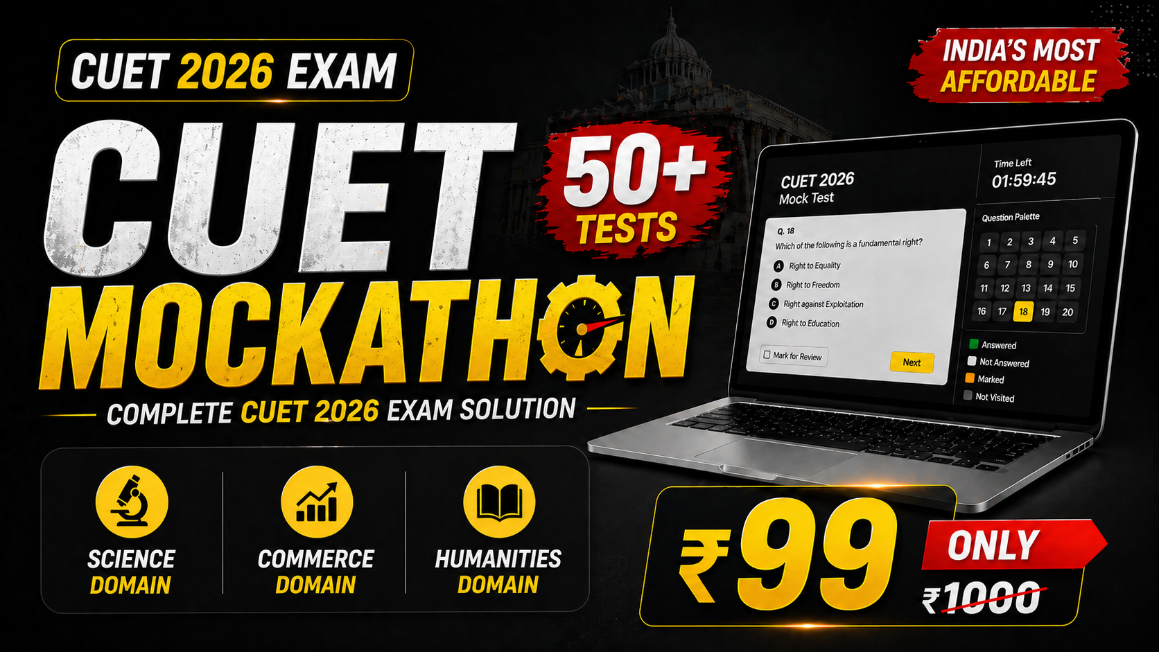 CUET MOCKATHON 2026 Exam Complete Test Series (Only Domains)