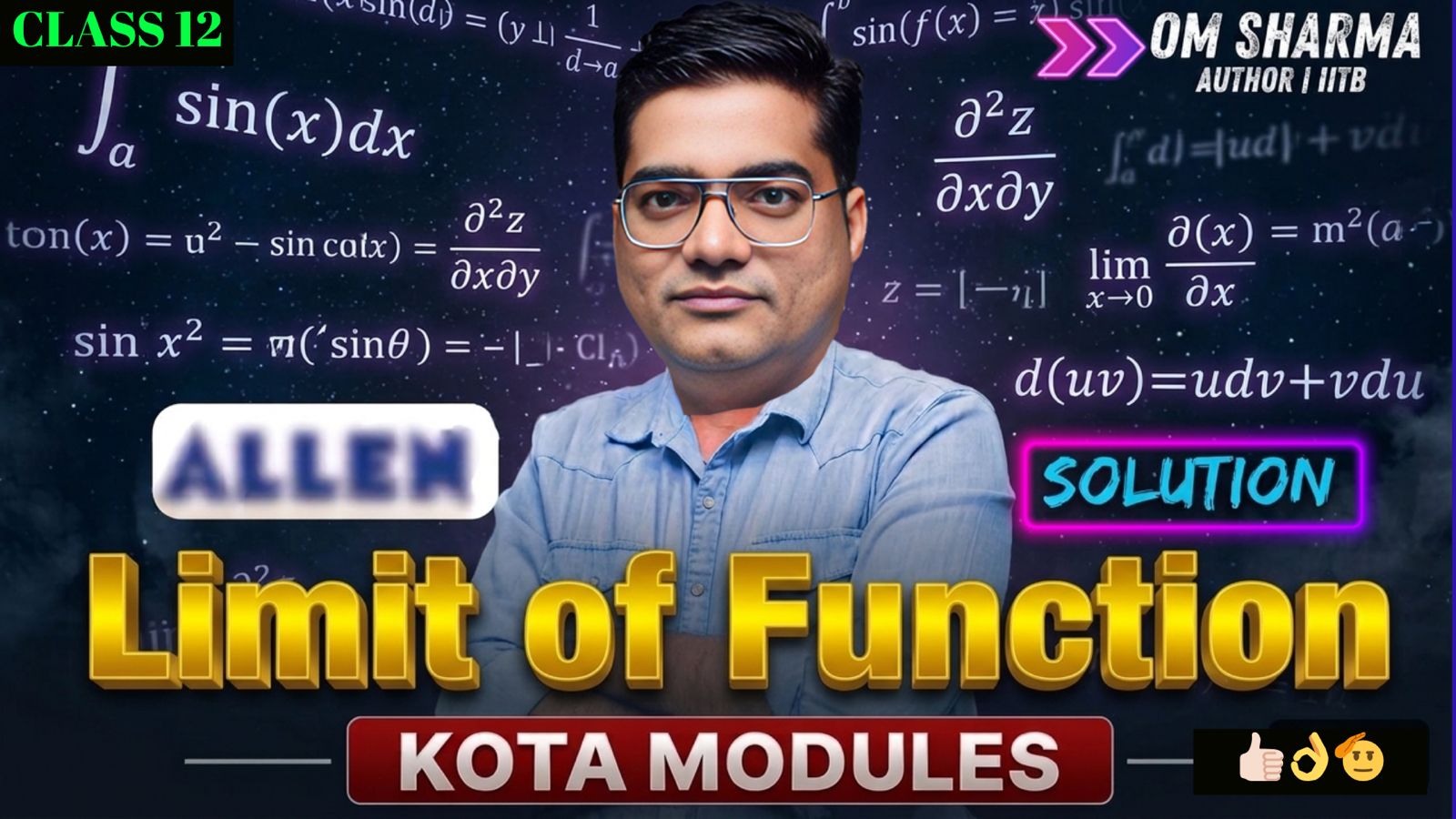 12th Limit of Function Kota Module with video Solution by OM Sir