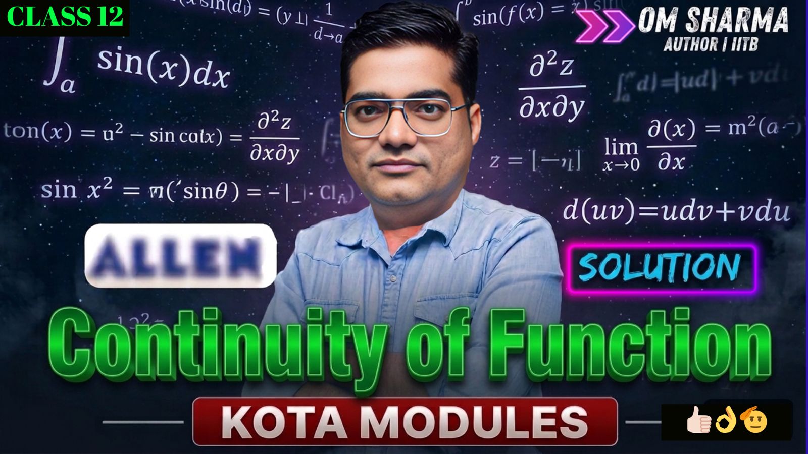 12th Continuity of Function Kota Module with video Solution by OM Sir