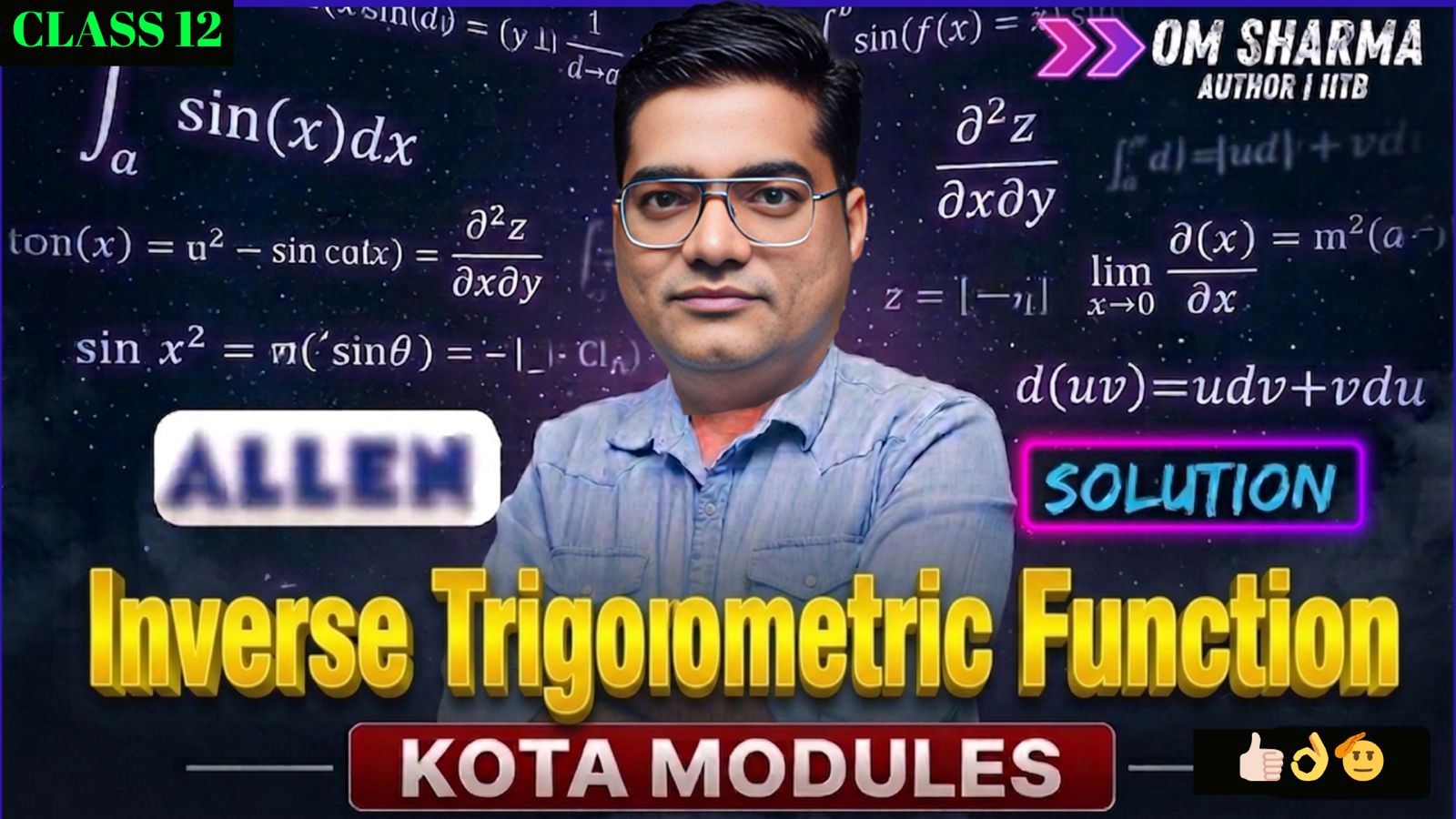 12th Inverse Trigonometry Function Kota Module with video Solution by OM Sir