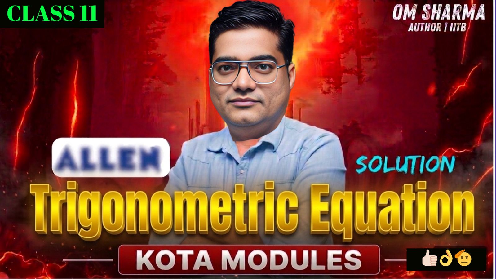 11th Trigonometric Equation Kota Module with video Solution by OM Sir