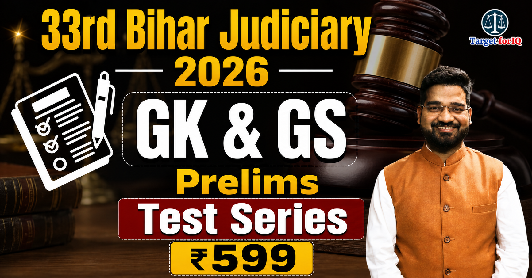 33rd Bihar Judiciary 2026 GK & GS Prelims Test Series
