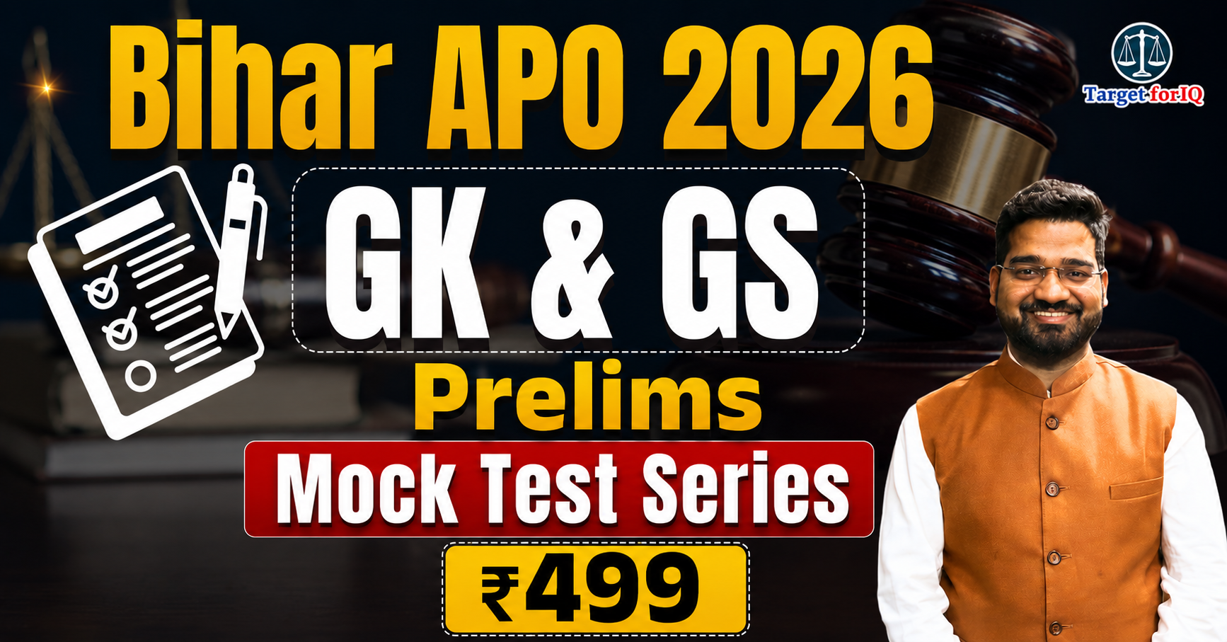 Bihar APO 2026 | GK & GS Prelims Mock Test Series |
