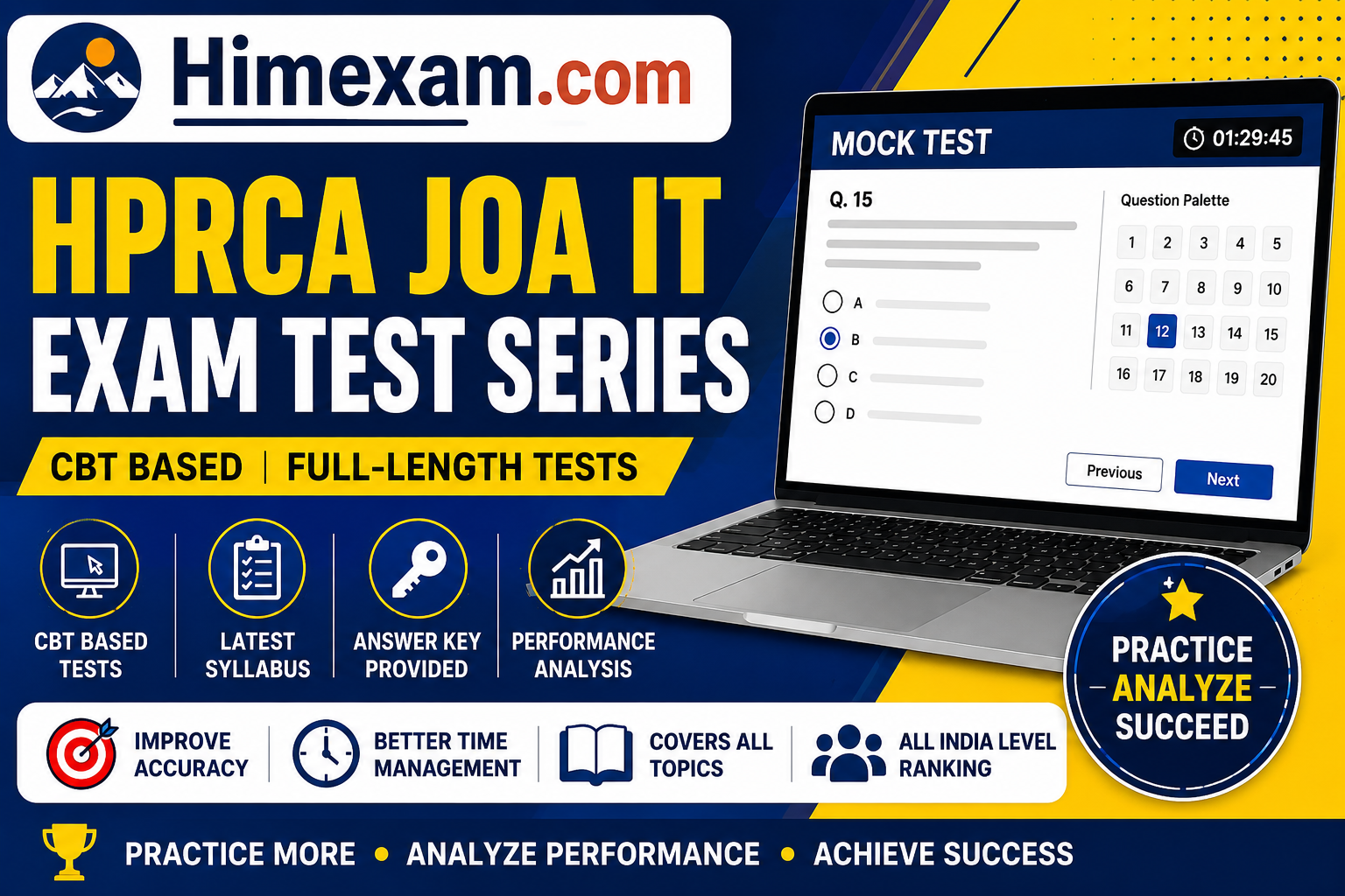 HPRCA JOA IT Exam Mock Test Series 2026 (CBT Based):- 10 Test With Answer key