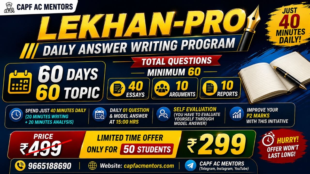 CAPF P2 Writing Booster - LekhanPRO 2026