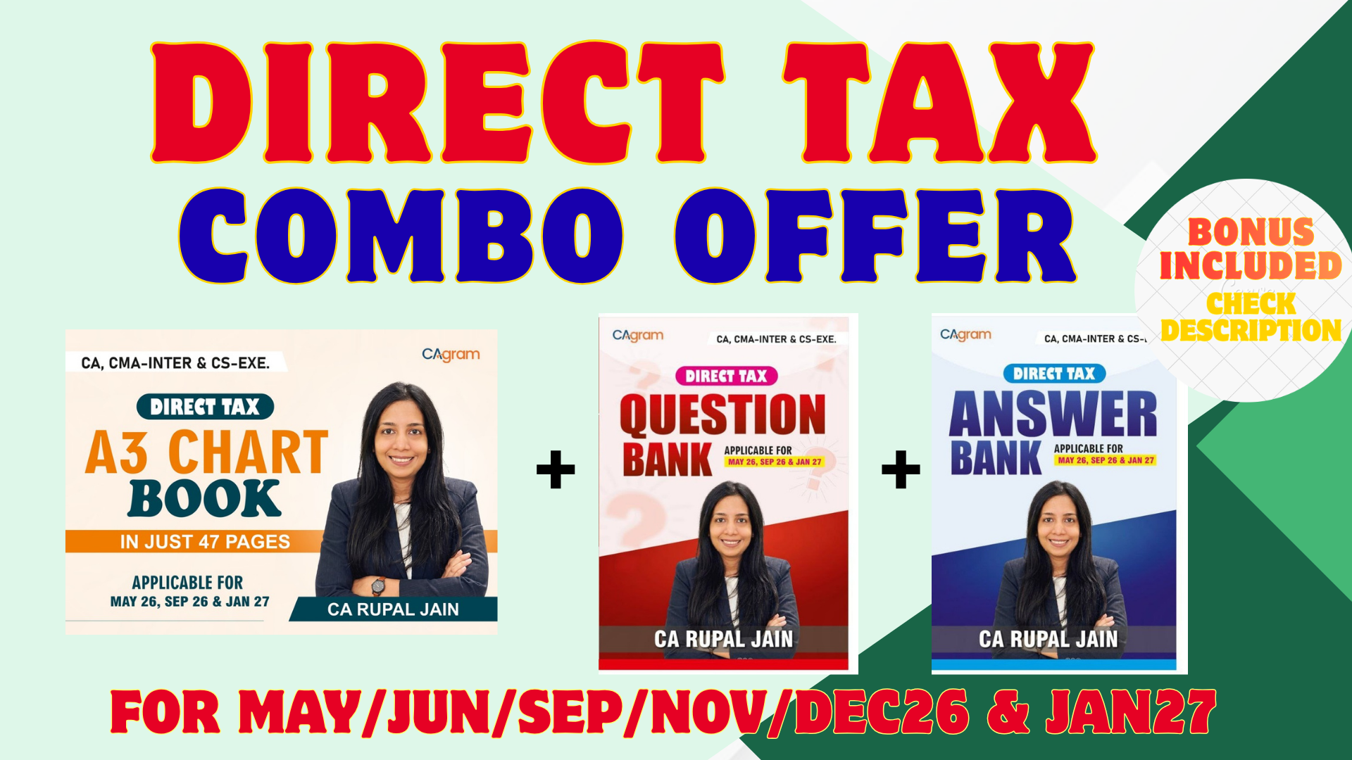 Direct Tax Revision Master Combo The Ultimate Revision Solution for CA Inter, CMA Inter & CS Executive  Applicable for: May 2026 | June 2026 | September 2026 | December 2026 | January 2027 Attempts