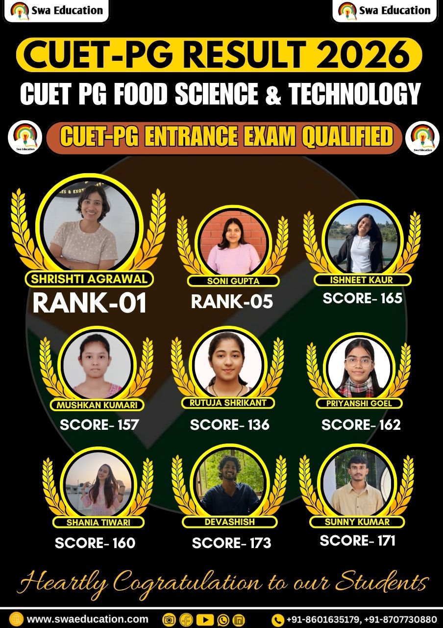 CUET PG FOOD SCIENCE RESULT