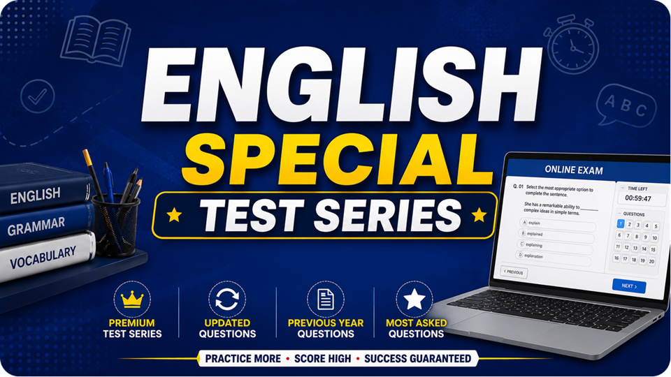 English Special Test Series (PYQs + Expected Questions)