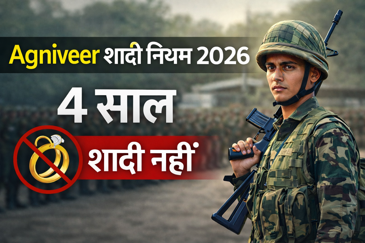 अग्निवीर 4 साल नहीं कर सकते शादी | Indian Army का नया नियम 2026