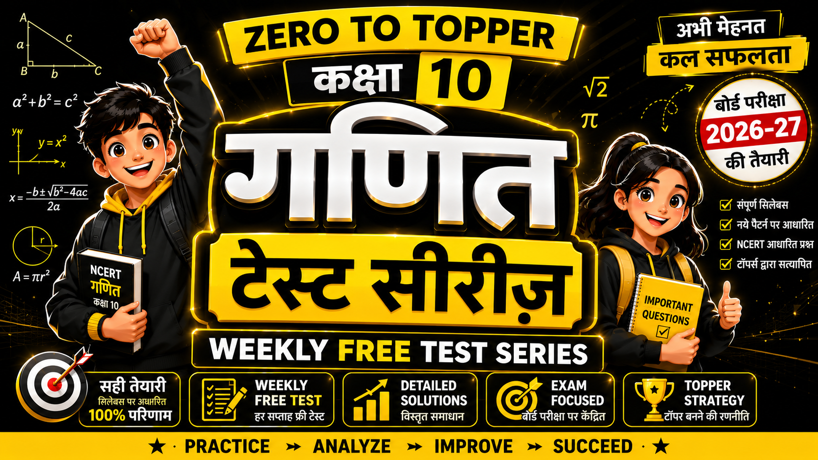 Zero to Topper | कक्षा 10 गणित टेस्ट सीरीज़
