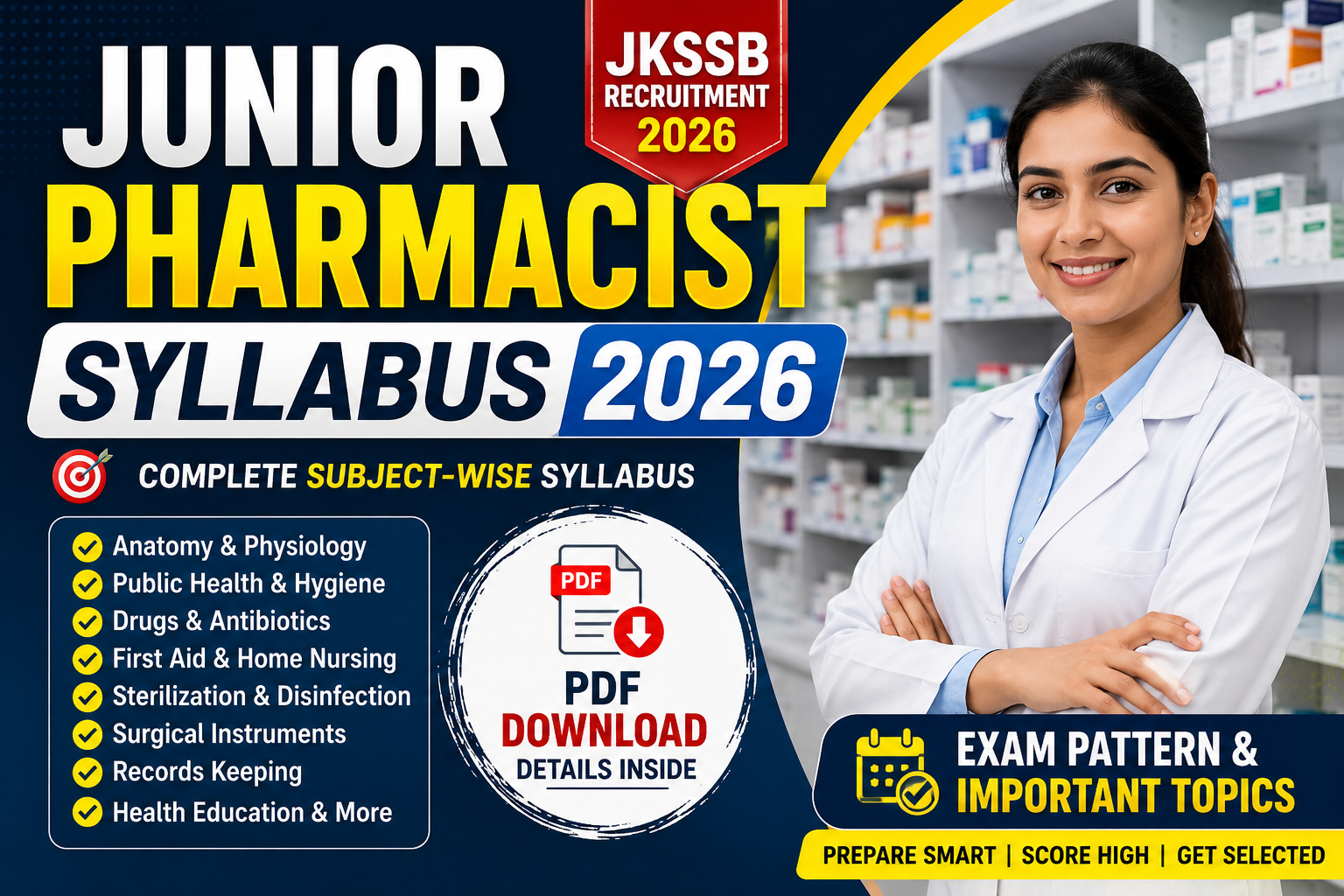 JKSSB Junior Pharmacist Syllabus 2026 PDF Download