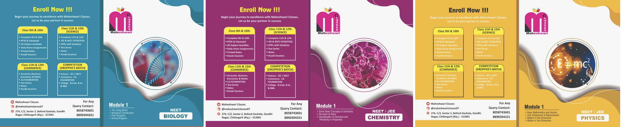 11th NEET (pcb)-4 modules each subject