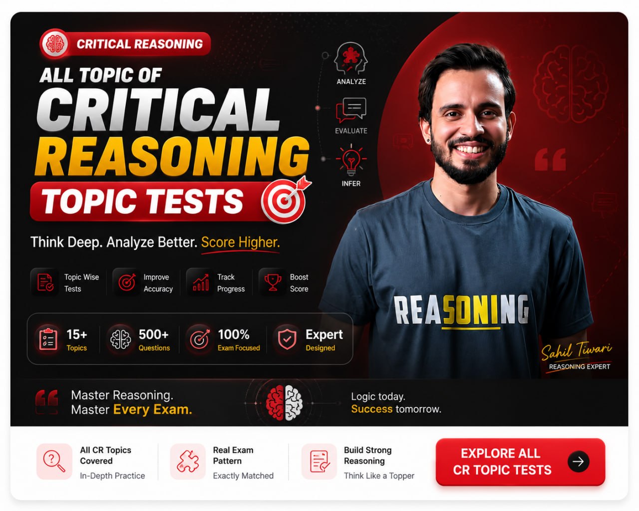 ALL TOPIC OF CRITICAL REASONING TOPIC TESTS