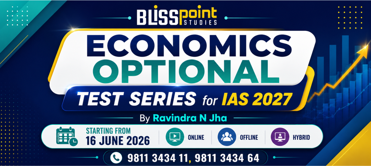 Economics Optional Test Series Start From – 16 June 2026, (Excluding Daily Answer Writing) under the guidance of Ravindra N Jha