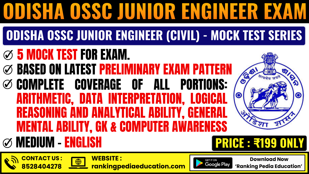 Odisha OSSC Junior Engineer Civil Exam Mock Test Series