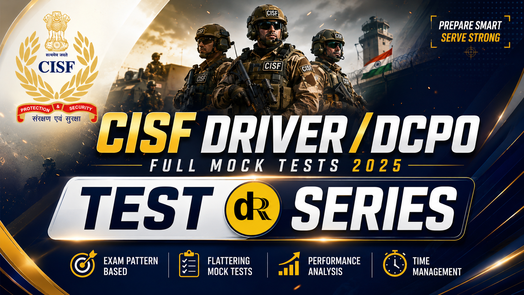 CISF Driver/DCPO Full Mock Tests 2025