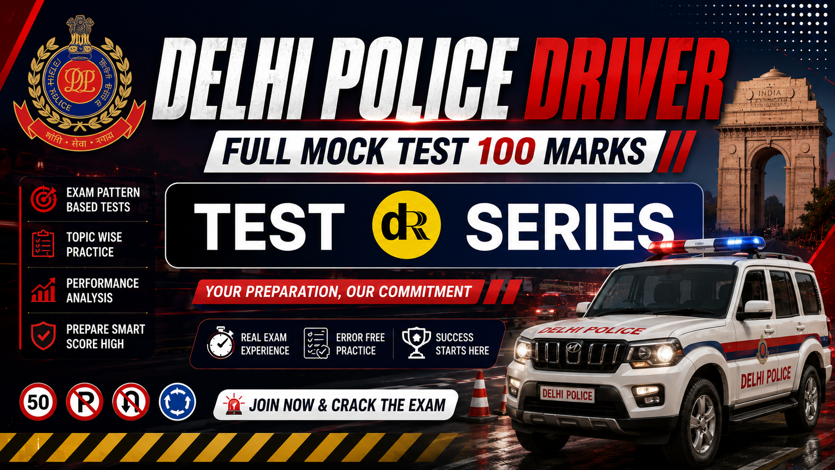 Delhi Police(Driver)-Full Mock Tests-2025