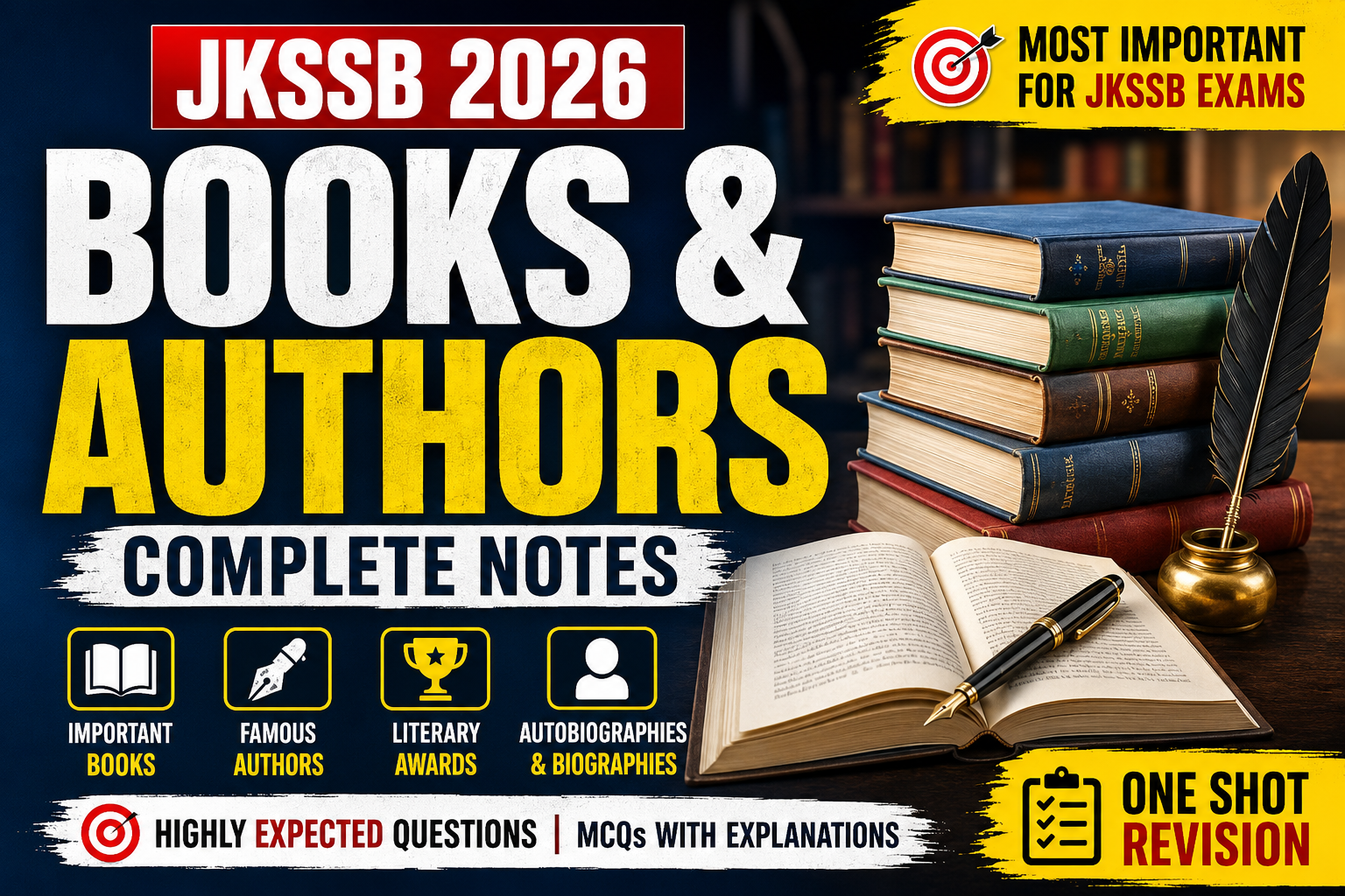 Books and Authors Notes for JKSSB 2026