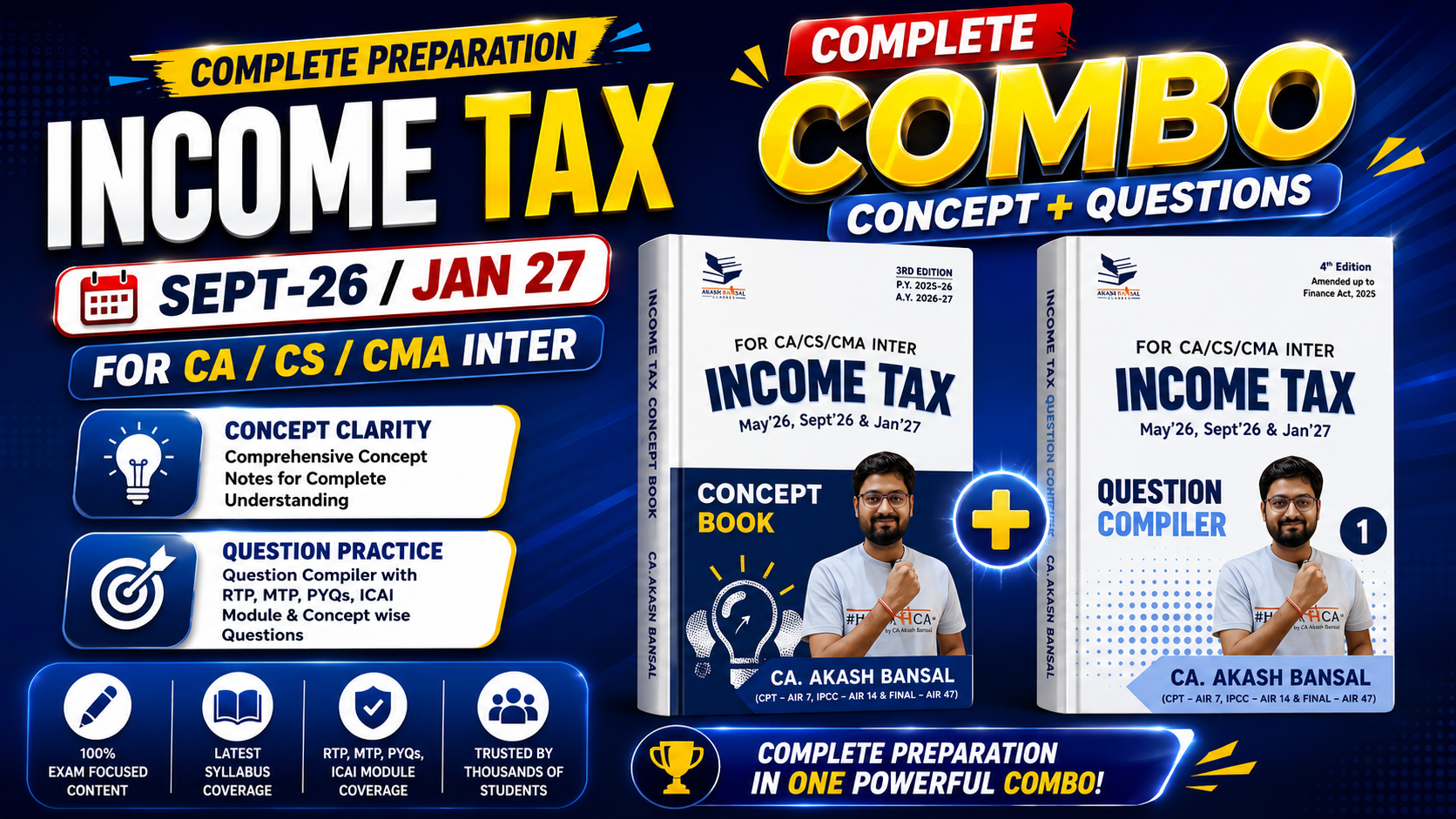 Income Tax Handwritten Book + Question Compiler | Sept26 and Jan27