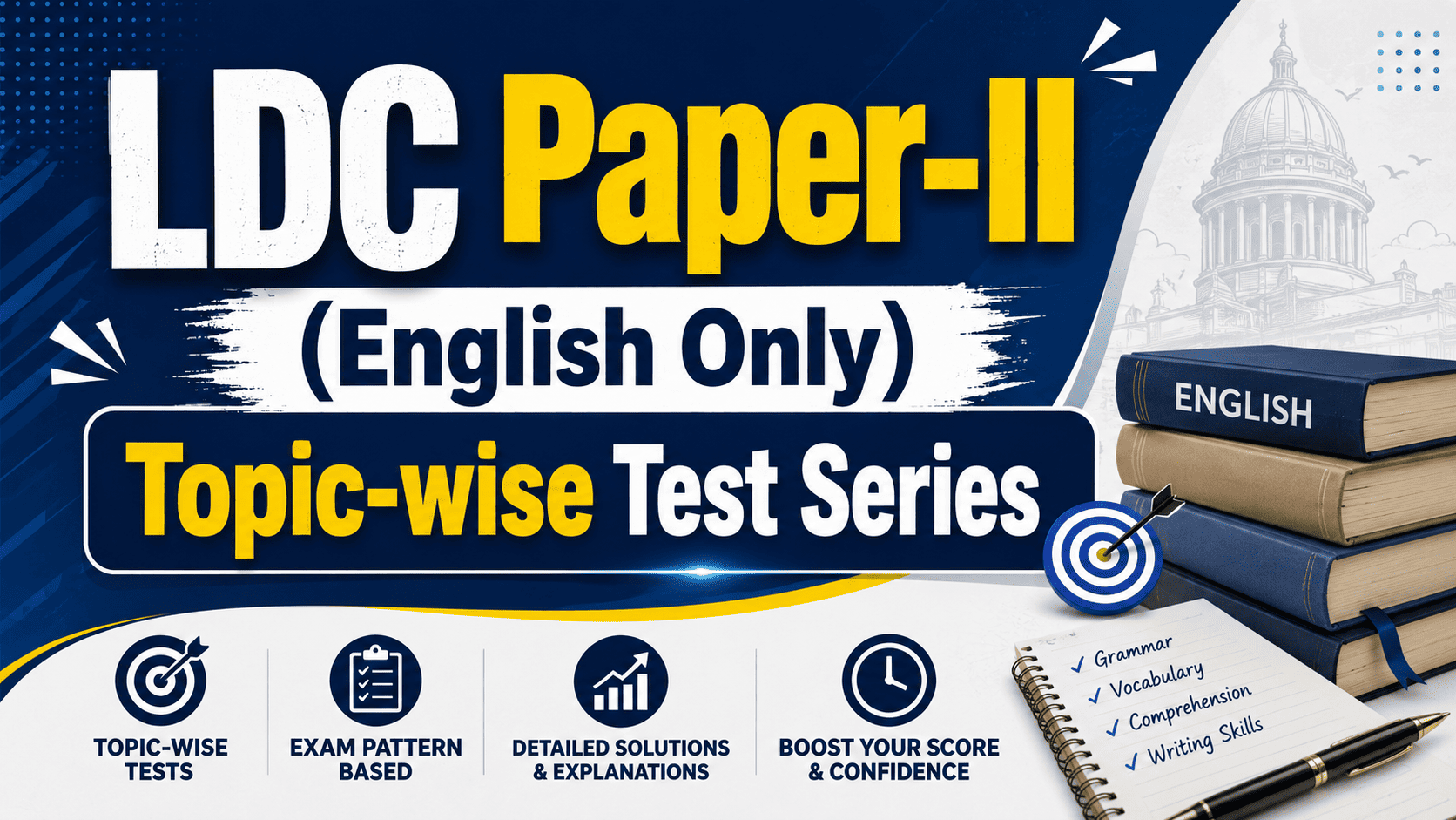 LDC Paper-II (English Only) Topic-Wise Test Series