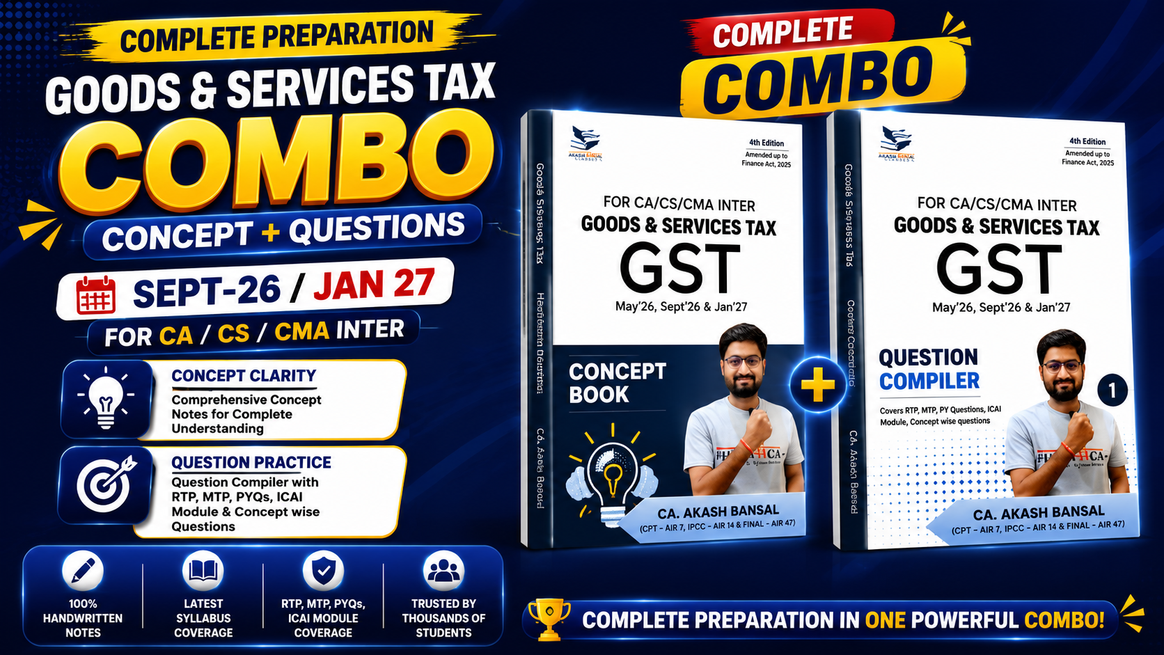 GST Handwritten Book + Question Compiler | Sept26 and Jan27