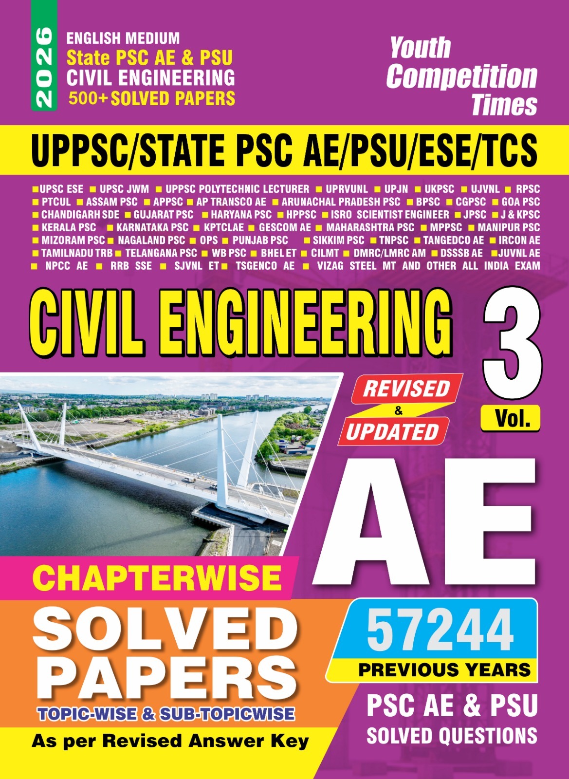 AE CIVIL ENGINEERING VOLUME-3 Chapterwise, Topicwise and Sub-topicwise Solved Papers