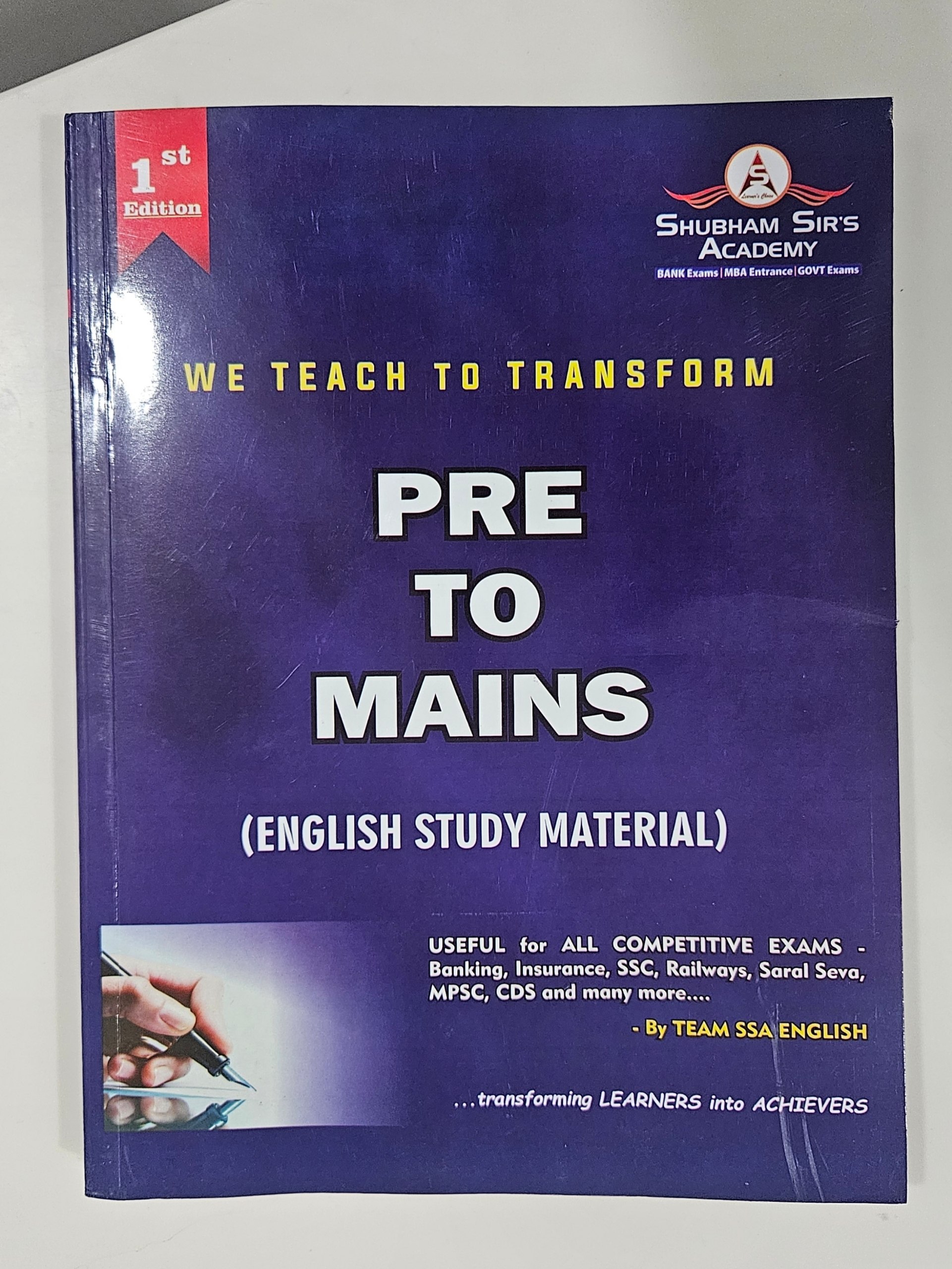 ENGLISH STUDY MATERIAL (PRE to Mains)