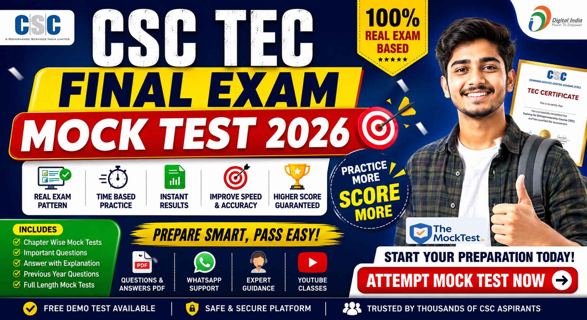 CSC TEC Final Exam Mock Test 2026 - Latest Update