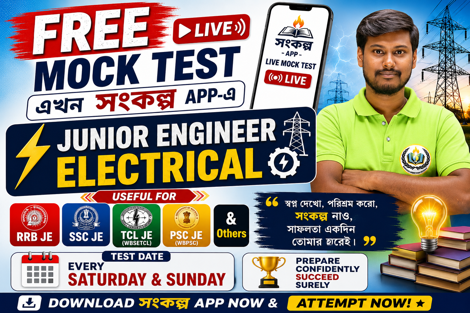 Junior Engineer Electrical Free Live Mock Test 2026 (All over West Bengal)