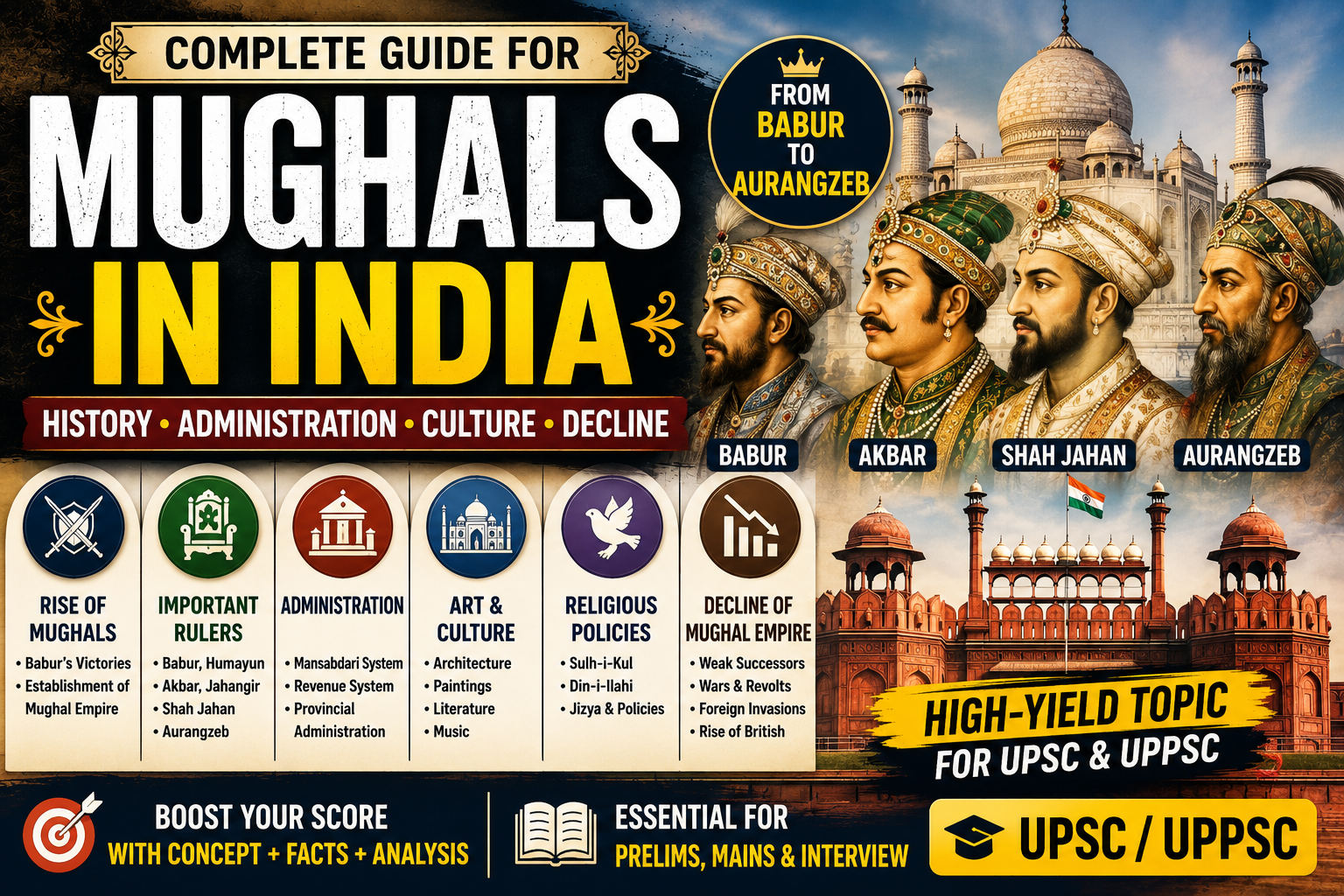 Mughal Empire in India: History, Administration, Culture, and Decline