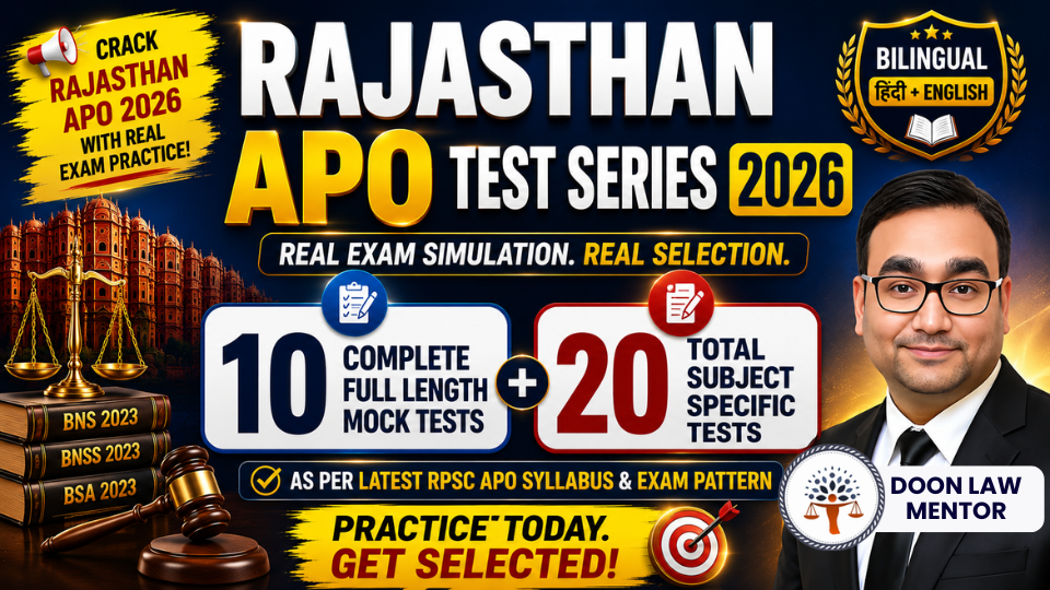 Rajasthan APO Test Series – Bilingual