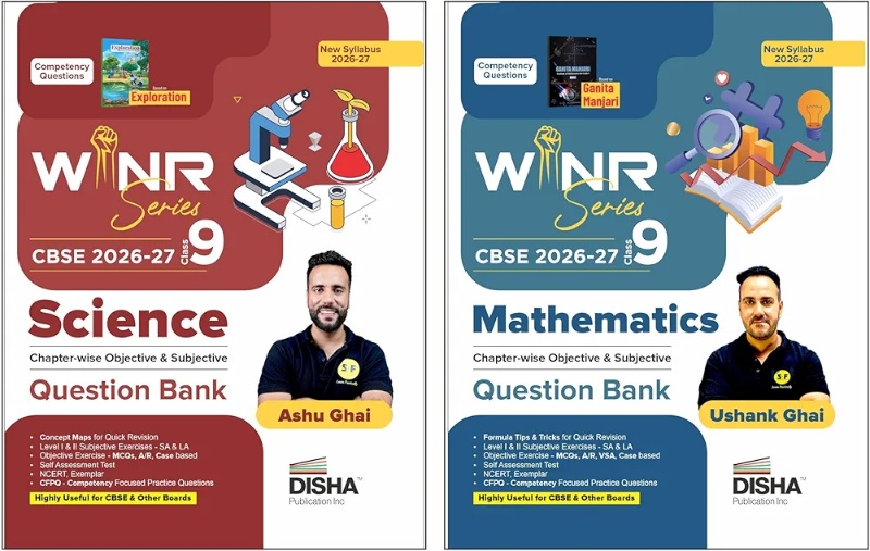 Combo (2 Books) WINR Series CBSE 2026-27 Class 9 Science & Mathematics