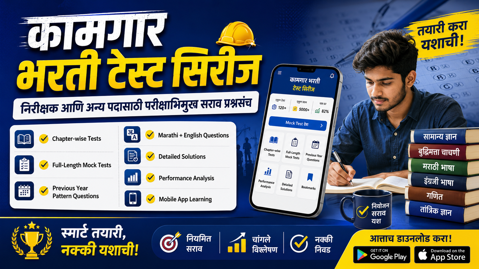 कामगार विभाग फक्त कायदे टेस्ट सिरीज ( 20 Tests )