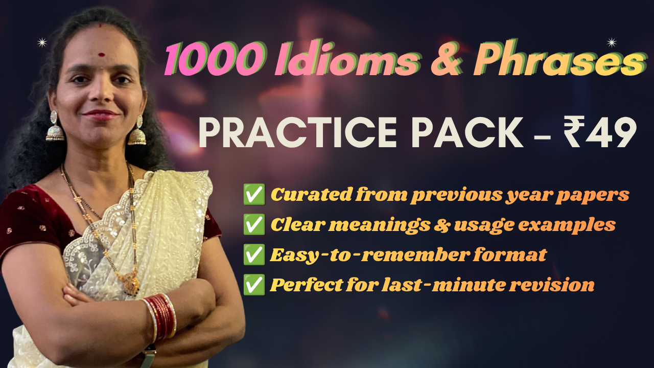1000 Idioms & Phrases (asked in Exams)